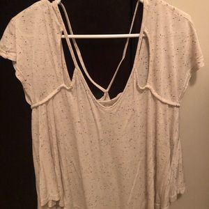 Cream speckled top